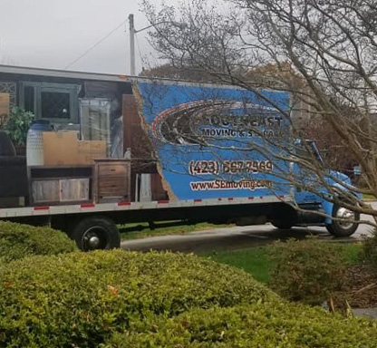 southeast moving truck loaded with furniture.